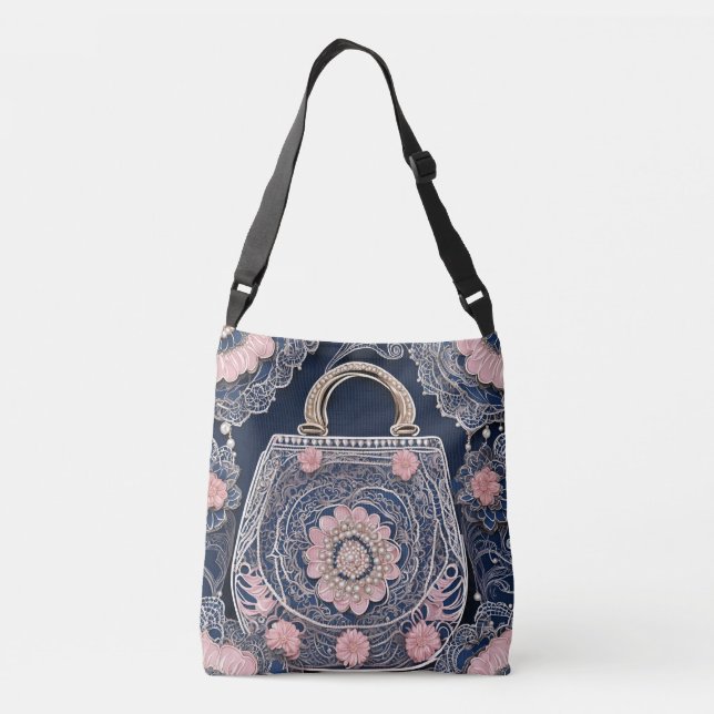 Bolso Cruzado Arte de IA de My Blue Purse (Reverso)