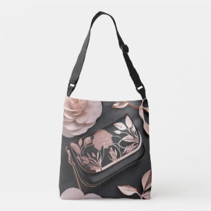 Bolso Cruzado Arte de IA de Rosegold Fall Purse
