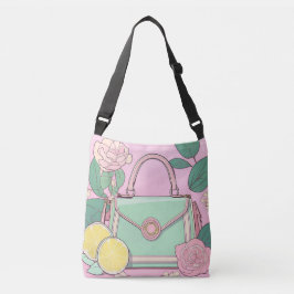 Bolso Cruzado Arte de IA Lemon & Pink Lollipop