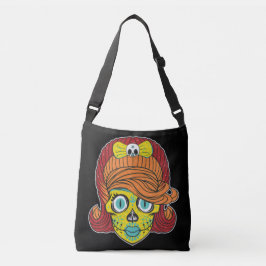 Bolso Cruzado Arte de Ilustracion Girly Sugar Skull