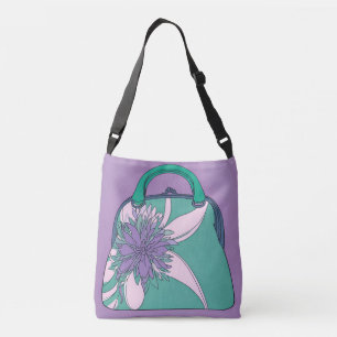 Bolso Cruzado Arte de Lavender Forest Blossom