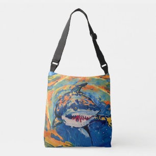 Bolso Cruzado "Arte de niños" de tiburón