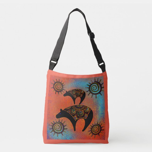 BOLSO CRUZADO ARTE DE OSO SUDOESTE      (Anverso)