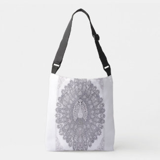 Bolso Cruzado Arte de pared de pavo real de cristal | Línea geom