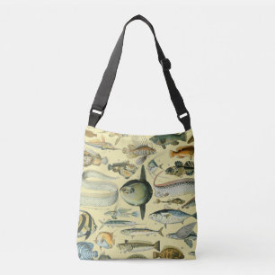 Bolso Cruzado Arte de pesca científica de peces de época