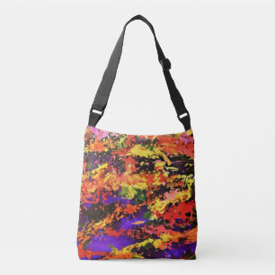 Bolso Cruzado Arte de pintura satírica en arcoiris colorido