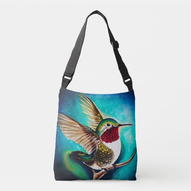 Bolso Cruzado Arte del colibrí (Anverso)