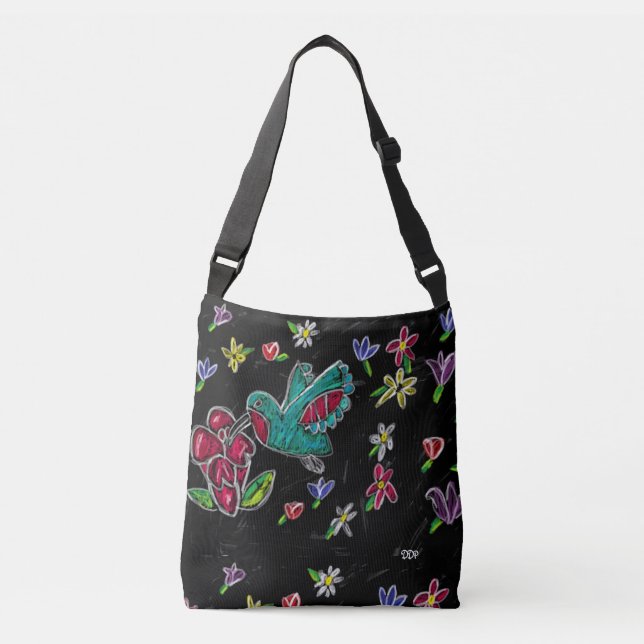 Bolso Cruzado arte del colibrí (Anverso)