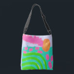 Bolso Cruzado Arte digital abstracto<br><div class="desc">¡Mi colorida pintura digital abstracta hace que esta práctica bolsa tote sea una obra de arte divertida para llevar!</div>