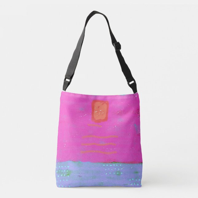 Bolso Cruzado Arte divertido para llevar (Reverso)
