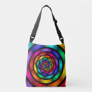 Bolso Cruzado Arte fractal moderno y psicodélico