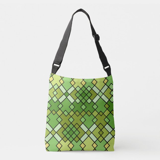Bolso Cruzado arte geométrico abstracto moderno (Anverso)