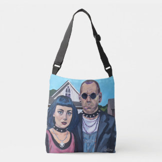 Bolso Cruzado Arte gótico americano moderno inspirado en Grant W