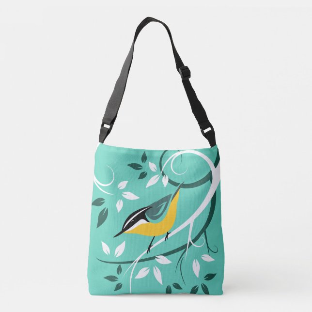 Bolso Cruzado Arte Nuthatch (Reverso)