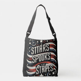 Bolso Cruzado Arte patriótico moderno: estrellas, libros y rayas