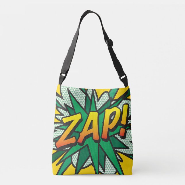 Bolso Cruzado Arte Pop de Cómic ZAP! POW! (Reverso)