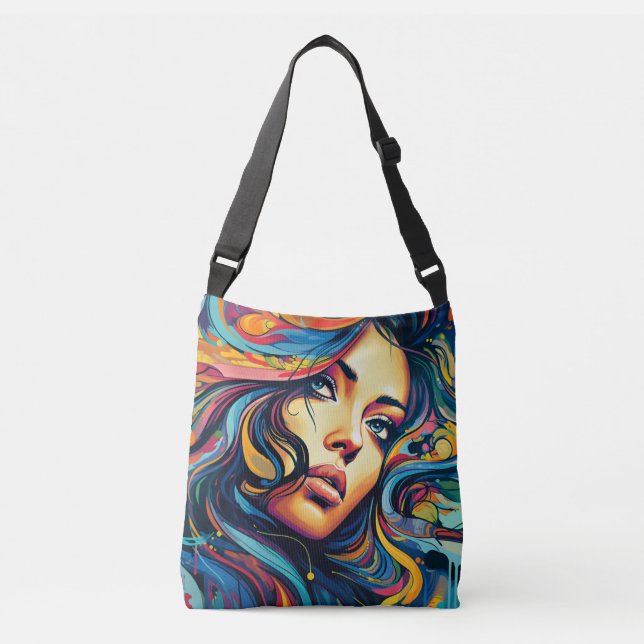 Bolso Cruzado Arte pop femenino (Anverso)