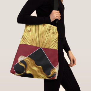 Bolso Cruzado Arte Portátil de Lujo: Gilded Zenith Opulent Swirl