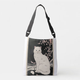 Bolso Cruzado Arte ukiyo y gato japonés