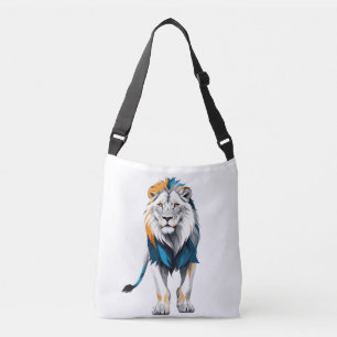 Bolso Cruzado Arte vector de leones con colores vibrantes