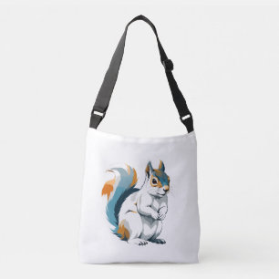 Bolso Cruzado Arte vectorial de ardilla con colores vibrantes