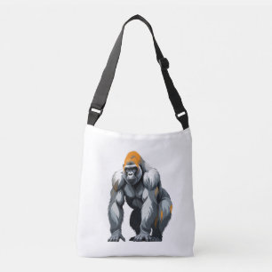 Bolso Cruzado Arte vectorial de gorila con colores vibrantes