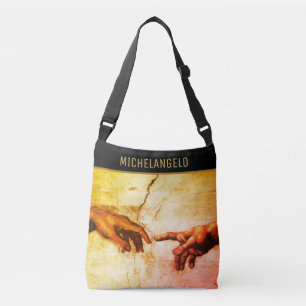 Bolso Cruzado Arte y caligrafía vintage de manos de Michelangelo
