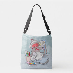 Bolso Cruzado Artista de monos de media luna