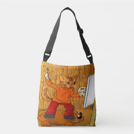 Bolso Cruzado Artista pintador de gato
