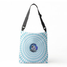 Astronauta de fondo azul DJ Music Space Tote Bag