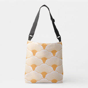 Bolso Cruzado Atardecer, naranja tonal, textura de hormigón