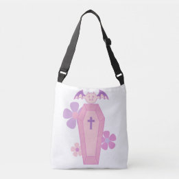 Bolso Cruzado Ataúd floral rosa