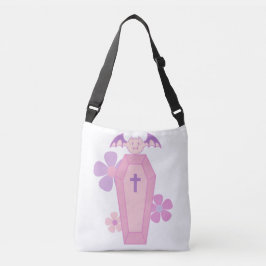 Bolso Cruzado Ataúd floral rosa
