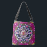 Bolso Cruzado Atmospheric Zen Lotus<br><div class="desc">In a stellar kaleidoscope the spirit of the Zen Lotus centers its energy. Center your energy and become as one with this cosmic tote of the new age. Pack your bag with your mat and block and blanket and head for the ashram to do your practice. Perfect for all your...</div>