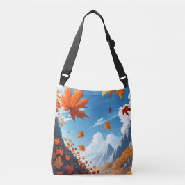 Bolso Cruzado Authumn leaves white 
