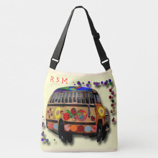 Bolso Cruzado Autobús y girasol del Hippie