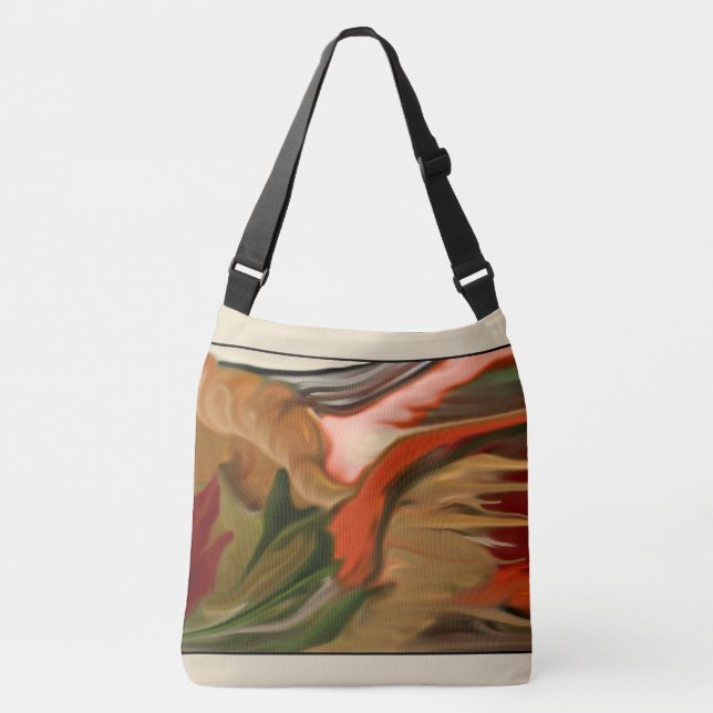 Bolso Cruzado Autumn Cornucopia Abstract Art (Anverso)
