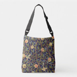 Bolso Cruzado Ave William Morris Y Floral Vintage Pomegranada