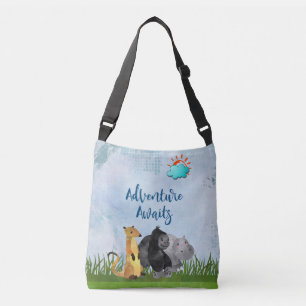 Bolso Cruzado Aventuras de aventura - Gorilla Hippo y Meerkat