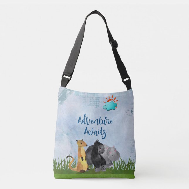 Bolso Cruzado Aventuras de aventura - Gorilla Hippo y Meerkat (Anverso)