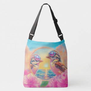 Bolso Cruzado Aves Guay con gafas de sol al atardecer