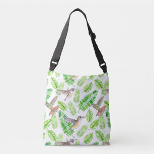 Bolso Cruzado Aves húmedas y hojas tropicales