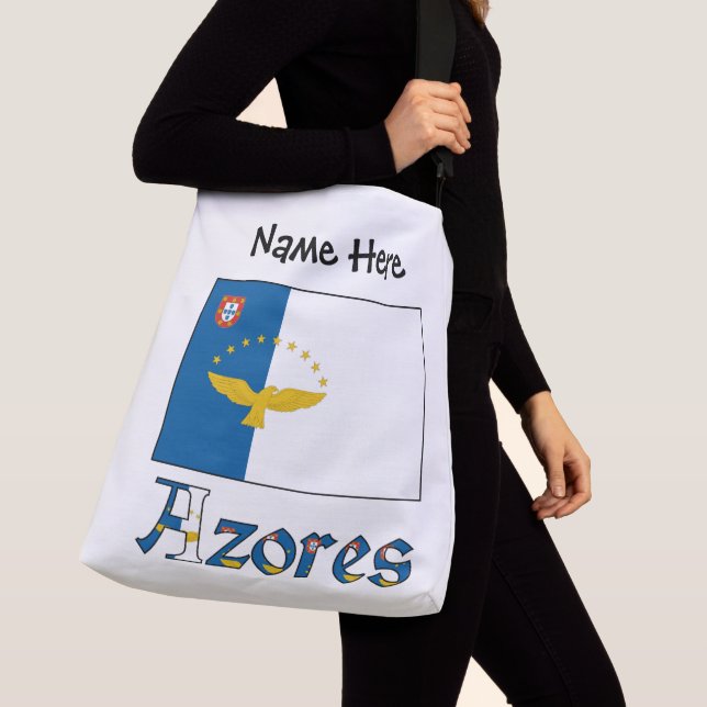Bolso Cruzado Azores Bandera Azoriana Personalizada (Detalle)