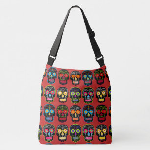 Bolso Cruzado Azúcar Negro a Cráneo