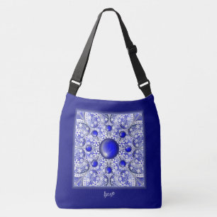 Bolso Cruzado Azul de encaje cerámico de Grecia