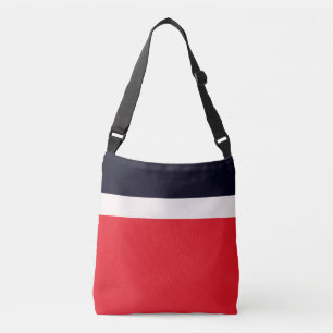 Bolso Cruzado Azul marino con rojo