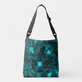 Bolso Cruzado Azulejos Digitales Aqua Glimmer