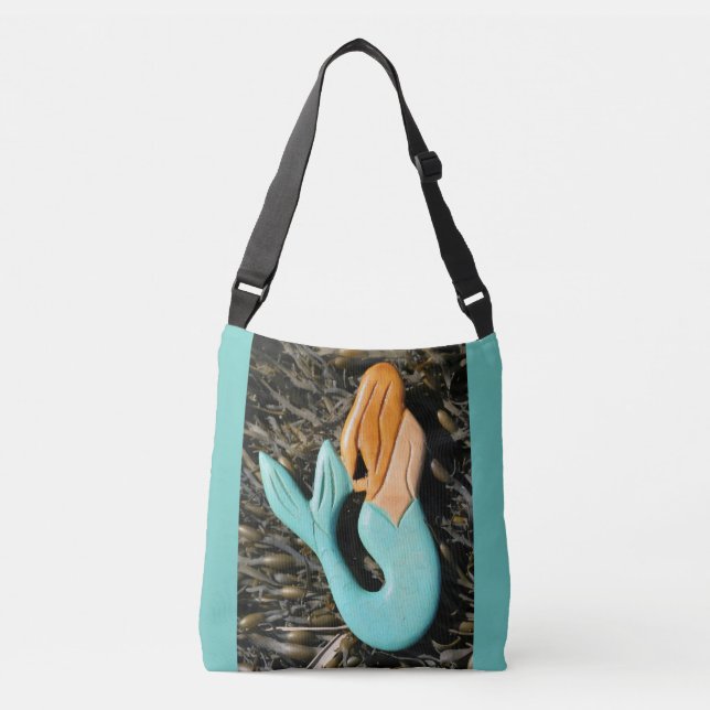Bolso Cruzado Azules de sirena de cola azul (Anverso)