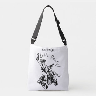 Bolso Cruzado Babe de motociclista negro Thunder_Cove