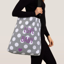 Bolso Cruzado BABY & CO Purple & Grey Baby Toyos Ducha Tote Bag